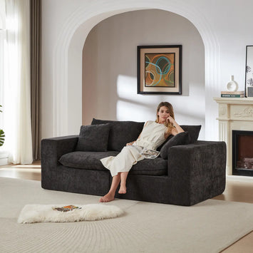Modern Chenille cloud sofa, freely combinable, comfortable to sit on, suitable for modern living room furniture in homes, apartments, and offices