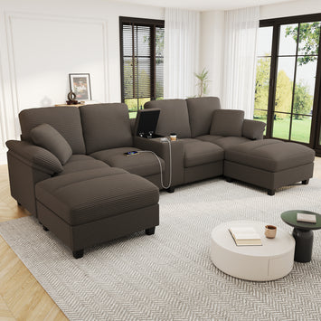 Modern U-shaped Sofa 116.9