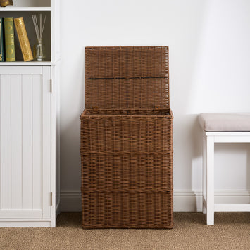 Joseph Rectangular Woven Resin Wicker Laundry Hamper - 17.3