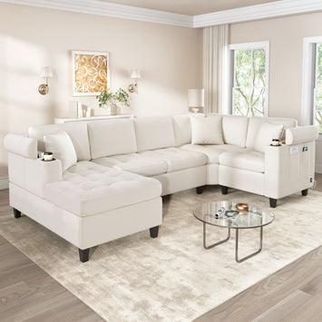 Modern U-shaped Sectional Sofa 115.7