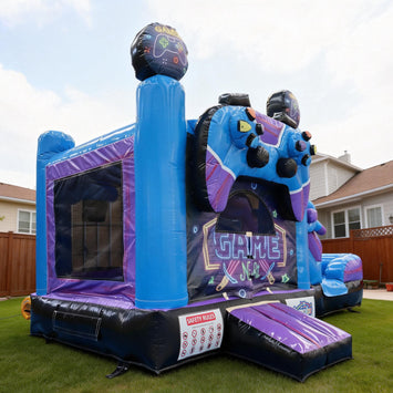 18FT x 12FT Game Zone Arcade Bounce & Water Slide Combo (2-in-1 Dry/Wet) with Blower
