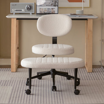 Ergonomic Office Chair – Multi-Position Cross Legged Design for Adults, Swivel Meditation & ADHD Fidget Desk Chair with Back Support & Rolling Base