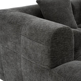 101.2"  Sectional Sofa Full-Compressed Sofa Modular Sofa Couch Free-combined Sofa with Deep Seating  and Two Side Pockets for Living Room, Grey