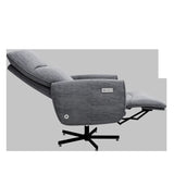 Power Swivel Recliner Chair, Electric Reclining with USB & Type-C Charging, 360° Swivel Velvet Upholstered Accent Chair, for Home Office & Living Room, Easy Assembly,Dark Gray