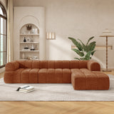 122" Modern L-Shaped Sectional Sofa with High-Density Fully Compressed Sponge and Chaise Lounge, 2-Piece Set, Fully Assembled Right Hand Facing, Perfect for Living Room, Lounge