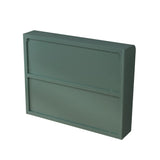 3 Door Arched Wall Mounted Glass Cabinets for Kitchen, Living Room and Bathroom(Dark green)