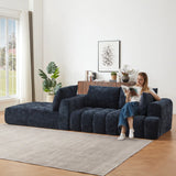 Chenille L-Shape Luxury Sectional Oversized Sofa,Mnimalist Design,Comfy Sleeper Couch for Living Room,Apartment&Reception Spaces,No Assembly Required