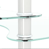 Transparent Oval glass coffee table, modern table with stainless steel  leg, tea table 3-layer glass table for living room