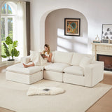 Modern Chenille cloud sofa, freely combinable, comfortable to sit on, suitable for modern living room furniture in homes, apartments, and offices