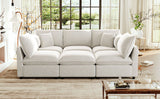 Modern Sectional Sofa Modular Sofa 93.7" U-shaped Sofa Couch Sofa Bed L-shaped Sofa with a Movable Ottoman, Storage Armrests and USB Ports, Beige