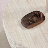 35.43''Fiberglass Round Center Coffee Table for Living Room Vintage Table,Imitation Stone Table front of the Sofa,Modern Design Coffee Table for Office,Apartment,No Need Assembly