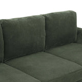 Savannah Modular Corduroy Sectional Sofa with Ottoman