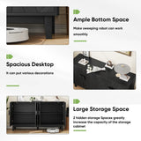 Modern style buffet cabinet, Storage side cabinet buffet cabinet, Medieval modern multifunctional decorative cabinet suitable for living room, dining room, entrance, corridor, kitchen, black