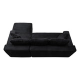 94.5" Cloud Modular Sectional Sofa Couch with L-Shape Chaise,Modern Minimalist Upholstered Couches for Living Room Bedroom,Deep Seat Corner Couch,No Assembly Required