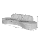 Contemporary Corduroy Compressed Upholstered Curved Sectional Sofa with Scatter Cushions-No assembly required,Upholstered Oversized Couches for Living Room,Apartment