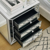 Three drawer cabinet with bead mirror finish