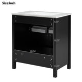 30-Inch  Bathroom Vanity with Ceramic Sink and Ample Storage - The Perfect Choice for Small Bathrooms