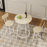 Bar table, equipped with 2 bar stools , with backrest and partition