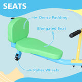Children's seesaw double person 360° rotating seesaw with backrest indoor and outdoor playground double person rocking horse kindergarten toys