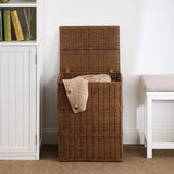 Joseph Rectangular Woven Resin Wicker Laundry Hamper - 17.3" x 13.8" x 23.6" - Espresso Brown