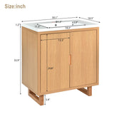 30" Bathroom vanity Set with Sink, Combo Cabinet, Bathroom Storage Cabinet, Solid Wood Frame(The Same with SV000008AAE-1)