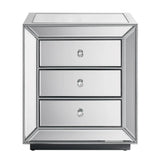 Three drawer cabinet with bead mirror finish