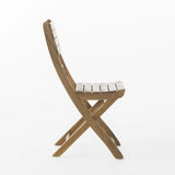 Outdoor Acacia Wood Folding Dining Chair (Set of 2),Natural