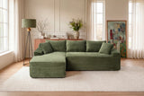 94.5" Cloud Modular Sectional Sofa Couch with L-Shape Chaise,Modern Minimalist Upholstered Couches for Living Room Bedroom,Deep Seat Corner Couch,No Assembly Required