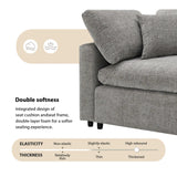 [VIDEO provided][New]130*65" Modern Modular Cloud Sofa Bed, 6 Seat Chenille Sectional Couch Set with Ottoman,Free Combination,Convertible U Shaped Sleeper Sofa for Living Room, Apartment, 3 Colors