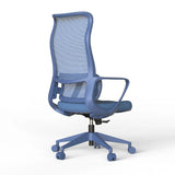 Ergonomic Colorful Office Chair 500lb (About 226.8kg) Home Office Mesh Breathable High Back, With Adjustable Lumbar Support Computer Chair, Integrated Molded Foam Seat Cushion, Fireproof (Blue)