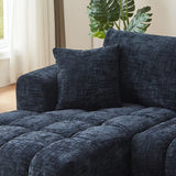 Chenille L-Shape Luxury Sectional Oversized Sofa,Mnimalist Design,Comfy Sleeper Couch for Living Room,Apartment&Reception Spaces,No Assembly Required