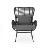 Tapscott Wicker Patio Chair with Cushions (Set of 2)