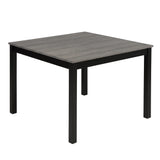 5-Piece Dining Table Set with 4 Chairs, Dining Table Set for 4 with Chairs, Wooden Dining Table Set for Kitchen, Dining Room, Light Grey & Black Two Tone