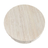 35.43''Fiberglass Round Center Coffee Table for Living Room Vintage Table,Imitation Stone Table front of the Sofa,Modern Design Coffee Table for Office,Apartment,No Need Assembly