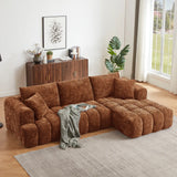 Chenille L-Shape Luxury Sectional Oversized Sofa,Mnimalist Design,Comfy Sleeper Couch for Living Room,Apartment&Reception Spaces,No Assembly Required