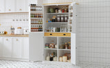 [Assembly Video Provided]TOPMAX 40.2x20x71.3inch High Freestanding Kitchen Pantry Large Cupboard Storage Cabinet with 2 Drawers, 2 Adjustable Shelves, 8 Door Shelves for Kitchen, Dining Room,Gray