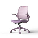Ergonomic Color Office Chair 500lb (About 226.8kg), Home Office, Mesh Back, Integrated Molded Foam, Comfortable Sitting, Flipping Armrest, Fireproof, Rotating, Lifting Multifunctional Chair (Purple)