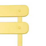 3 Pieces Patio Bistro Balcony Metail Chair Table Set-Yellow