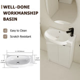 23" Freestanding Bathroom Vanity with Sink, Soft Close Doors