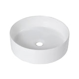 Ceramic Round Above Counter White Bathroom Sink Art Basin(BAB400MOWH)