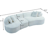 Modern Curved L-Shape Luxury Sectional Oversized Sofa: Minimalist Design, Comfy Sleeper Couch for Living Room, Apartment & Reception Spaces,No Assembly Required
