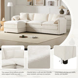 [VIDEO]103" Chenille Modular Sectional Sofa with Deep and Wide Seat,L Shaped Cloud Couch Set with Double Cushions,4 Seat Sofa with Movable Ottoman,Oversized Indoor Furniture for Living Room&Apartment