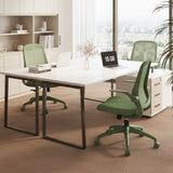 Ergonomic Color Office Chair 500lb (About 226.8kg), Home Office, Mesh Back, Integrated Molded Foam, Comfortable Sitting, Flipping Armrest, Fireproof, Rotating, Lifting Multifunctional Chair (Green)