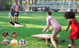 Solid Wood Premium Cornhole Set -  3 Feet x 2 Feet Game Boards, Includes Set of 8 Corn Hole Toss Bags