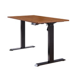 Electric Standing Desk, Adjustable Height Stand up Desk, 24x48 Inches Sit Stand Home Office Desk,Black Frame/Mahogany Top