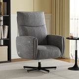 Power Swivel Recliner Chair, Electric Reclining with USB & Type-C Charging, 360° Swivel Velvet Upholstered Accent Chair, for Home Office & Living Room, Easy Assembly,Dark Gray