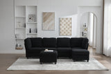 UNITED WE WIN Modular Sectional Sofa: Freely Combinable 6-Seat Convertible Sectionals with Chaise, U Shaped Oversized Sectional Couches with Storage Ottoman for Home Apartment Office