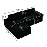 104 Inch Cloud Sectional Couch,Modern Modular Sectional Sofa with Deep Seat,Corduroy Boneless Couches with L-Shape Chaise for Living Room Bedroom,No Assembly Required