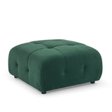 Modular Sectional Sofa, Button Tufted Designed and DIY Combination,L Shaped Couch with Reversible Ottoman, Green Velvet