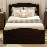 Platform Twin Bed Frame with Storage Drawer and Wood Slat Support No Box Spring Needed, White